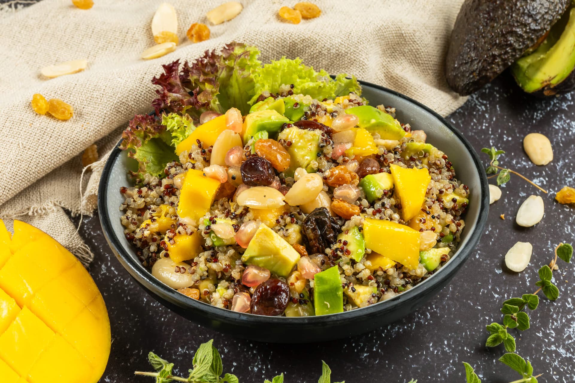Quinoa salad — light healthy lunch